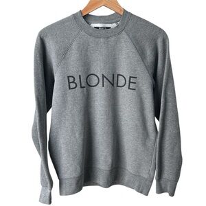 BRUNETTE The Label “Blonde” Gray Crewneck Sweater | Small
